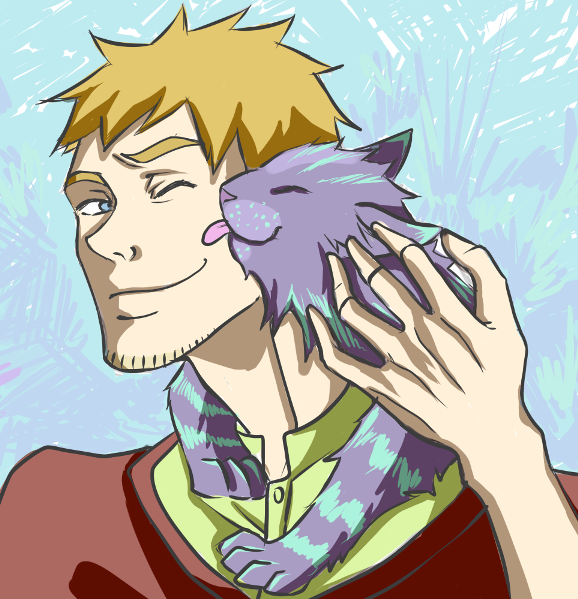 Файл:Ремулус с почеширским котом Бучем by Карпаньон.png