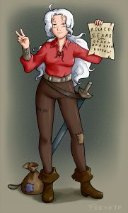 боец Лойсо Белая, прославляет Орден под руководством богини  F-r-e-y-a