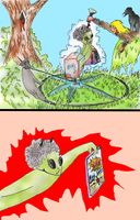 Усвоив урок, она соорудила охранную пентаграмму из подручных средств, аккуратно соединила коробок с ответиком и концентрат духовности и получила подробную карту вредных ископаемых. И, в полном восторге от своих талантов, тут же пожертвовала её — похвастаться… Вид с облака богини  Sot-onna