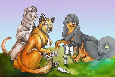 Водкодавы на природе