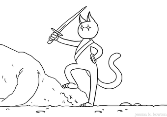 Кошка-артистка by Аджериеру.gif